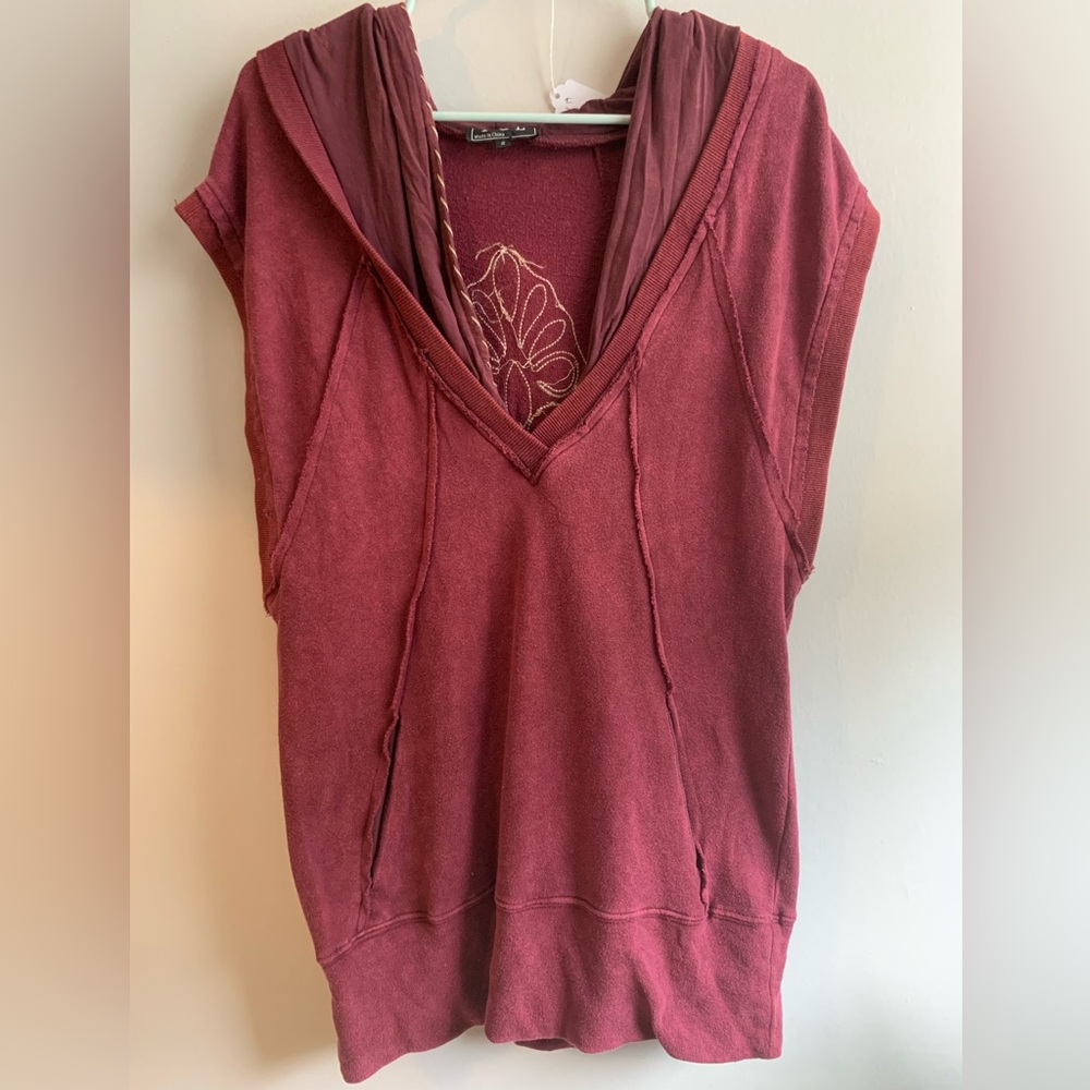 11. NWOT POL Burgundy Sleeveless Hoodie